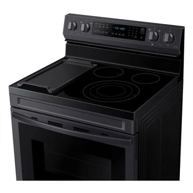 Samsung 6.3-Cu. Ft. Smart Freestanding Electric Range With No-Preheat Air Fry, Convection+ And Griddle, Brushed Black 5 Samsung 6.3-Cu. Ft. Smart Freestanding Electric Range With No-Preheat Air Fry, Convection+ And Griddle, Brushed Black - Image 3