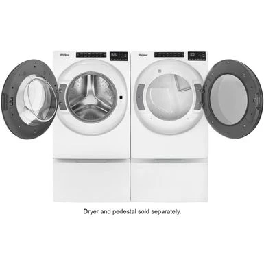 Whirlpool - 4.5 Cu. Ft. High-Efficiency Stackable Front Load Washer With Steam And Tumble Fresh - White 11 Whirlpool - 4.5 Cu. Ft. High-Efficiency Stackable Front Load Washer With Steam And Tumble Fresh - White - Image 9