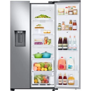 Samsung - 26.7 Cu. Ft. Side-by-Side Smart Refrigerator With 21.5" Touch-Screen Family Hub - Stainless Steel 16 Samsung - 26.7 Cu. Ft. Side-by-Side Smart Refrigerator With 21.5" Touch-Screen Family Hub - Stainless Steel - Image 14