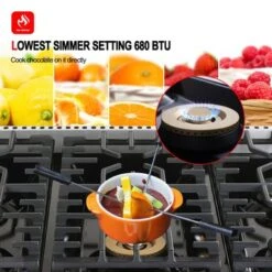 GASLAND Chef 36'' Gas Rangetop NG Pro RT3606- 120V,6 Deep Recessed Sealed Burners, Continuous Cast Iron Grates,Re-ignition - Silver -KitchenAid Shop 8cb86bcf b91c 425a aced 481cfa6453d1