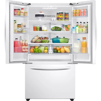 Samsung 28-Cu. Ft. 3-Door French Door Refrigerator, White 8 Samsung 28-Cu. Ft. 3-Door French Door Refrigerator, White - Image 6
