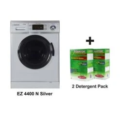 Equator Ver 2 Pro 24" Combo Compact Washer Dryer Vented/Ventless+2 Boxes Detergent - Silver