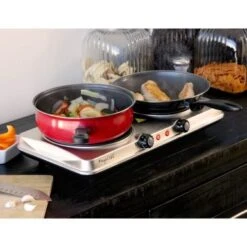 MegaChef Portable Dual Vitro-Ceramic Infrared Cooktop - Hot Plate - 2 - Silver -KitchenAid Shop 8d42be3a 5590 4eb3 b62f 6b48e2709b0a