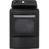 LG - 7.3 Cu. Ft. Smart Gas Dryer With Steam And Sensor Dry - Black Steel
