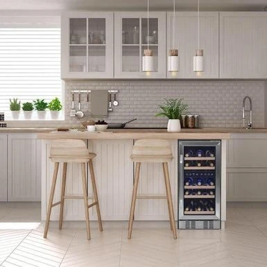 NewAir 15 Built-in 29 Bottle Dual Zone Compressor Wine Fridge, Quiet Operation - Silver 8 NewAir 15 Built-in 29 Bottle Dual Zone Compressor Wine Fridge, Quiet Operation - Silver - Image 6