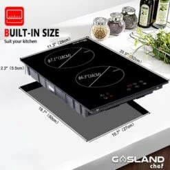 Gasland Chef 12'' Built-in Electric Induction Cooktop With 2 Burners, 9 Power Levels, Sensor Touch Control, 240V - Black 11 Gasland Chef 12'' Built-in Electric Induction Cooktop With 2 Burners, 9 Power Levels, Sensor Touch Control, 240V - Black -KitchenAid Shop 8f8d75a4 0a2e 46ee ae45 7b3d4002d337