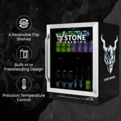 Newair Stone Brewing 180 Can FlipShelf Beer Refrigerator, 24 Built-In Or Freestanding Wine Cooler With Reversible Shelves - Stone Brewing Branded 19 Newair Stone Brewing 180 Can FlipShelf Beer Refrigerator, 24 Built-In Or Freestanding Wine Cooler With Reversible Shelves - Stone Brewing Branded -KitchenAid Shop 904b1f5b 2f38 4f3e 8aaa 1fd76c1982ea