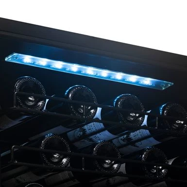 NewAir Freestanding 76 Bottle Dual Zone Compressor Wine Fridge With Low-Vibration Ultra-Quiet Inverter Compressor - Black 9 NewAir Freestanding 76 Bottle Dual Zone Compressor Wine Fridge With Low-Vibration Ultra-Quiet Inverter Compressor - Black - Image 7