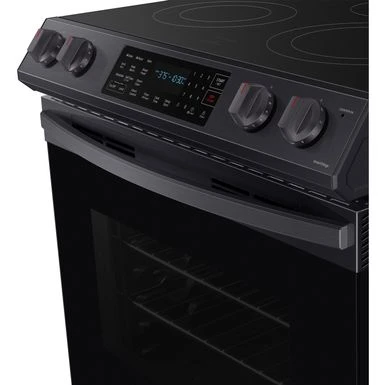 Samsung 6.3-Cu. Ft. Front Control Slide-In Electric Range With Convection, Brushed Black 6 Samsung 6.3-Cu. Ft. Front Control Slide-In Electric Range With Convection, Brushed Black - Image 4