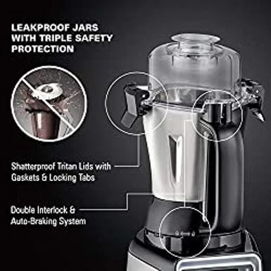 Hamilton Beach Professional 4-in-1 Juicer Mixer Grinder, Commercial-Grade 1400 Watt Motor, 120V, 3 Leakproof Jars, For Wet And Dry Spices, Chutneys And Curries, Engineered In India & USA (58770) 6 Hamilton Beach Professional 4-in-1 Juicer Mixer Grinder, Commercial-Grade 1400 Watt Motor, 120V, 3 Leakproof Jars, For Wet And Dry Spices, Chutneys And Curries, Engineered In India & USA (58770) - Image 4