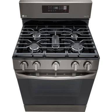 LG 5.8-Cu. Ft. Gas Convection Smart Range With AirFry, Black Stainless Steel 6 LG 5.8-Cu. Ft. Gas Convection Smart Range With AirFry, Black Stainless Steel - Image 4