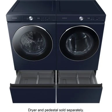 Samsung - BESPOKE 5.3 Cu. Ft. Ultra Capacity Front Load Washer With AI OptiWash And Auto Dispense - Brushed Navy 4 Samsung - BESPOKE 5.3 Cu. Ft. Ultra Capacity Front Load Washer With AI OptiWash And Auto Dispense - Brushed Navy - Image 2