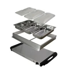 MegaChef Buffet Server & Food Warmer With 3 Sectional Trays - Electric - 3 - Silver -KitchenAid Shop a1fd8b90 b34f 4601 8fd9 1cc12f9a42f7