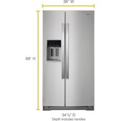 Whirlpool - 28.4 Cu. Ft. Side-by-Side Refrigerator With In-Door-Ice Storage - Stainless Steel -KitchenAid Shop a1ff61b1 c3ea 5a90 b9bf a6d91943b5f9