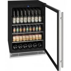 Beverage Center 24 Inch Reversible Hinge Stainless Solid 115v - 23" X 34" - 23" X 34" - Stainless Steel
