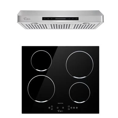 2 Piece Kitchen Appliances Packages Including 24" Induction Cooktop And 30" Under Cabinet Range Hood - Black 3 2 Piece Kitchen Appliances Packages Including 24" Induction Cooktop And 30" Under Cabinet Range Hood - Black