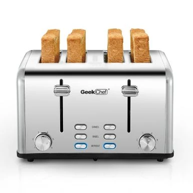 4-slice Stainless Steel Toaster - Silver 9 4-slice Stainless Steel Toaster - Silver - Image 7