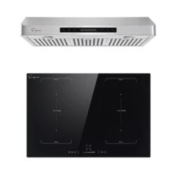 2 Piece Kitchen Appliances Packages Including 30" Induction Cooktop And 30" Under Cabinet Range Hood - 30"