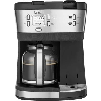 Brim - Triple Brew 12-Cup Coffee Maker - Stainless Steel/Black 3 Brim - Triple Brew 12-Cup Coffee Maker - Stainless Steel/Black