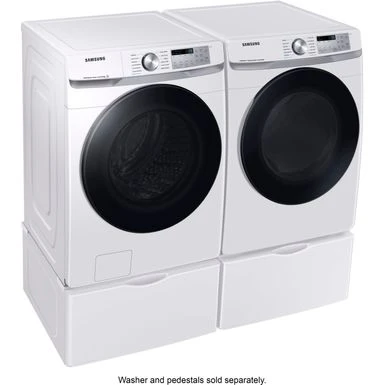 Samsung - 7.5 Cu. Ft. Stackable Smart Electric Dryer With Steam Sanitize+ - White 4 Samsung - 7.5 Cu. Ft. Stackable Smart Electric Dryer With Steam Sanitize+ - White - Image 2
