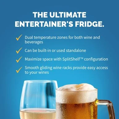 NewAir 24" Built-in Dual Zone 20 Bottle And 70 Can Wine And Beverage Fridge In Stainless Steel - Silver 5 NewAir 24" Built-in Dual Zone 20 Bottle And 70 Can Wine And Beverage Fridge In Stainless Steel - Silver - Image 3