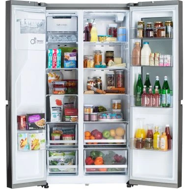 LG - 27 Cu. Ft. Side-by-Side Smart Refrigerator With Craft Ice And InstaView - Stainless Steel 4 LG - 27 Cu. Ft. Side-by-Side Smart Refrigerator With Craft Ice And InstaView - Stainless Steel - Image 2