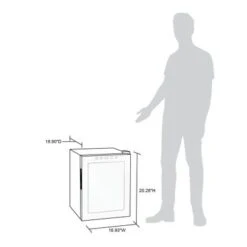 Newair Shadow Series Wine Cooler Refrigerator 16 Bottle, Freestanding And Mirrored With Double-Layer Tempered Glass Door - Black -KitchenAid Shop b0ded26b 5eeb 4b10 a15a 21ba2c50506f