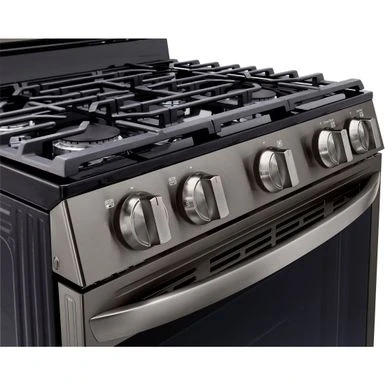 LG 5.8-Cu. Ft. Gas Convection Smart Range With AirFry And InstaView, Black Stainless Steel 4 LG 5.8-Cu. Ft. Gas Convection Smart Range With AirFry And InstaView, Black Stainless Steel - Image 2