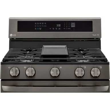 LG 5.8-Cu. Ft. Gas Convection Smart Range With AirFry And InstaView, Black Stainless Steel 7 LG 5.8-Cu. Ft. Gas Convection Smart Range With AirFry And InstaView, Black Stainless Steel - Image 5