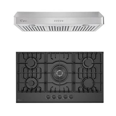 2 Piece Kitchen Appliances Packages Including 30" Gas Cooktop And 30" Under Cabinet Range Hood - Black 3 2 Piece Kitchen Appliances Packages Including 30" Gas Cooktop And 30" Under Cabinet Range Hood - Black