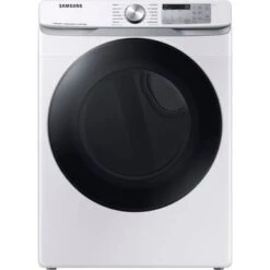 Samsung - 7.5 Cu. Ft. Stackable Smart Electric Dryer With Steam Sanitize+ - White