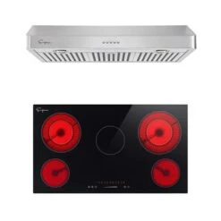 2 Piece Kitchen Appliances Packages Including 36" Radiant Electric Cooktop And 36" Under Cabinet Range Hood - 36"