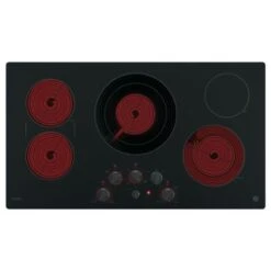 GE 36 Inch 5 Burner Black Electric Cooktop -KitchenAid Shop b8c208be b998 4c08 8894 5ee5961733e2
