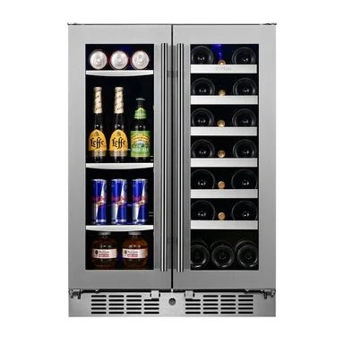 TITAN Transcend 24 In. 64 Can And 20 Bottle French Door Beverage And Wine Cooler - 24 Inch 3 TITAN Transcend 24 In. 64 Can And 20 Bottle French Door Beverage And Wine Cooler - 24 Inch