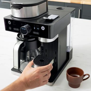 Ninja - 7 Style Espresso & Coffee Barista System, Single-Serve & Nespresso Capsule Compatible, 12-Cup Carafe, Built-in Frother - Black 8 Ninja - 7 Style Espresso & Coffee Barista System, Single-Serve & Nespresso Capsule Compatible, 12-Cup Carafe, Built-in Frother - Black - Image 6