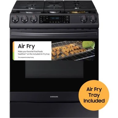Samsung 6.0-Cu. Ft. Front Control Slide-In Gas Range With AirFry, Brushed Black 7 Samsung 6.0-Cu. Ft. Front Control Slide-In Gas Range With AirFry, Brushed Black - Image 5