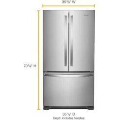 Whirlpool - 25.2 Cu. Ft. French Door Refrigerator With Internal Water Dispenser - Stainless Steel -KitchenAid Shop ba5f56c4 ef81 58d4 ae23 3447ce48c1b2