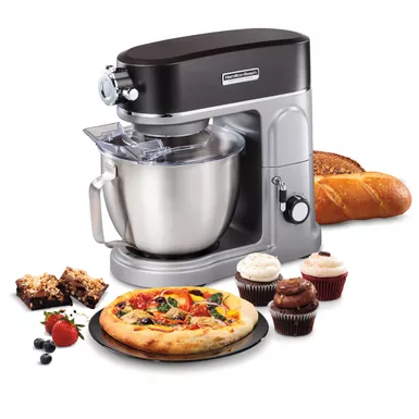 Hamilton Beach - 5qt All Metal Stand Mixer W/ Hub Gray 4 Hamilton Beach - 5qt All Metal Stand Mixer W/ Hub Gray - Image 2