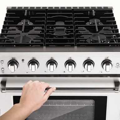 30-in 5 Burners 4.5-cu Ft Stainless Steel Freestanding Gas Range With 5 Burners - Stainless Steel 6 30-in 5 Burners 4.5-cu Ft Stainless Steel Freestanding Gas Range With 5 Burners - Stainless Steel - Image 4