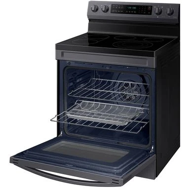 Samsung 6.3-Cu. Ft. Smart Freestanding Electric Range With No-Preheat Air Fry, Convection+ And Griddle, Brushed Black 7 Samsung 6.3-Cu. Ft. Smart Freestanding Electric Range With No-Preheat Air Fry, Convection+ And Griddle, Brushed Black - Image 5