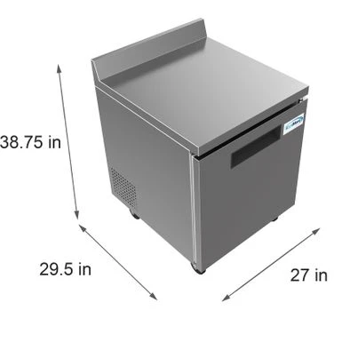 KoolMore 27-Inch 1 Door Stainless Steel Worktop Commercial Refrigerator 6 Cu. Ft. 8 KoolMore 27-Inch 1 Door Stainless Steel Worktop Commercial Refrigerator 6 Cu. Ft. - Image 6