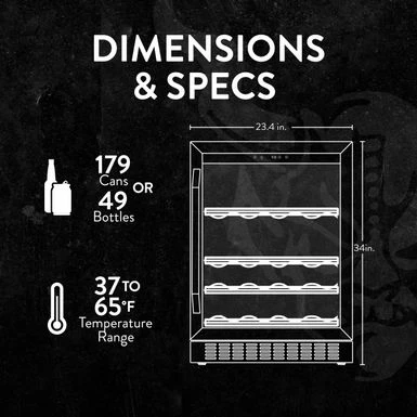 Newair Stone Brewing 180 Can FlipShelf Beer Refrigerator, 24 Built-In Or Freestanding Wine Cooler With Reversible Shelves - Stone Brewing Branded 9 Newair Stone Brewing 180 Can FlipShelf Beer Refrigerator, 24 Built-In Or Freestanding Wine Cooler With Reversible Shelves - Stone Brewing Branded - Image 7