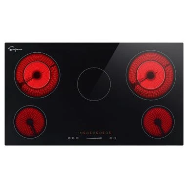 36-in 5 Elements Radiant Electric Cooktop - Dual Element - Warm Zone - 36" - Black 5 36-in 5 Elements Radiant Electric Cooktop - Dual Element - Warm Zone - 36" - Black - Image 3