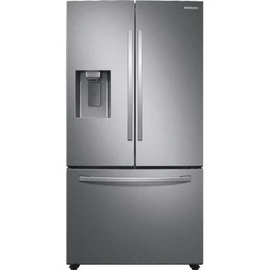 Samsung - 27 Cu. Ft. Large Capacity 3-Door French Door Refrigerator With External Water & Ice Dispenser - Stainless Steel 3 Samsung - 27 Cu. Ft. Large Capacity 3-Door French Door Refrigerator With External Water & Ice Dispenser - Stainless Steel