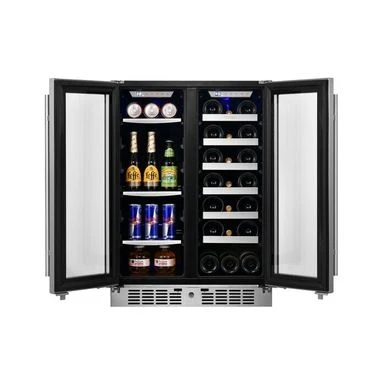 TITAN Transcend 24 In. 64 Can And 20 Bottle French Door Beverage And Wine Cooler - 24 Inch 4 TITAN Transcend 24 In. 64 Can And 20 Bottle French Door Beverage And Wine Cooler - 24 Inch - Image 2