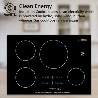 Equator 30" Built-in Induction Cooktop 4 Burner - Black 11 Equator 30" Built-in Induction Cooktop 4 Burner - Black - Image 9
