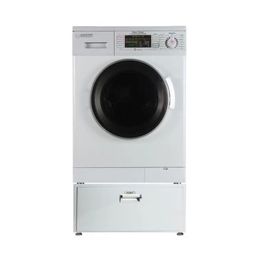 Equator Compact 13 Lbs Combination Washer Dryer Vented/Ventless Dry + Laundry Pedestal With Drawer - Red 4 Equator Compact 13 Lbs Combination Washer Dryer Vented/Ventless Dry + Laundry Pedestal With Drawer - Red - Image 2