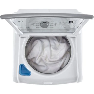 LG - 5.0 Cu. Ft. High-Efficiency Top Load Washer With 6Motion Technology - White 9 LG - 5.0 Cu. Ft. High-Efficiency Top Load Washer With 6Motion Technology - White - Image 7