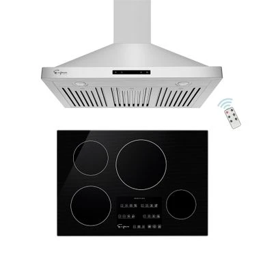 2 Piece Kitchen Package With 30" Induction Cooktop & 30" Ducted Wall Mount Range Hood - Silver 3 2 Piece Kitchen Package With 30" Induction Cooktop & 30" Ducted Wall Mount Range Hood - Silver