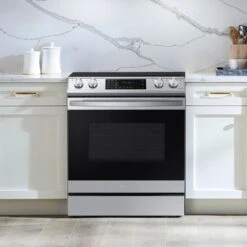 Samsung - 6.3 Cu. Ft. Front Control Slide-In Electric Convection Range With Air Fry & Wi-Fi, Fingerprint Resistant - Stainless Steel -KitchenAid Shop c6662e72 a835 57ae a437 1163848f1142